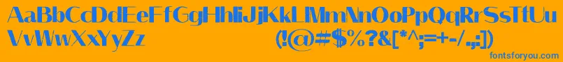 Police LeilaniPersonalUseOnly – polices bleues sur fond orange