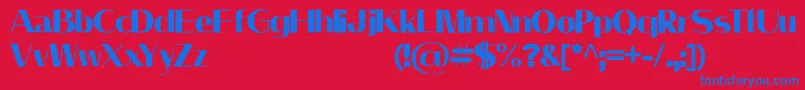 LeilaniPersonalUseOnly Font – Blue Fonts on Red Background