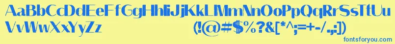 LeilaniPersonalUseOnly Font – Blue Fonts on Yellow Background