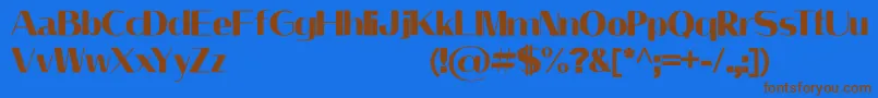 LeilaniPersonalUseOnly Font – Brown Fonts on Blue Background