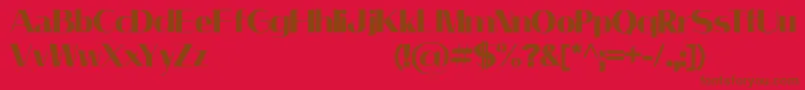 Шрифт LeilaniPersonalUseOnly – коричневые шрифты на красном фоне