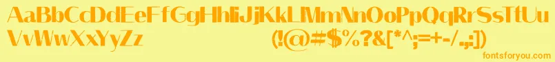 LeilaniPersonalUseOnly Font – Orange Fonts on Yellow Background