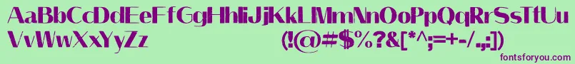 LeilaniPersonalUseOnly Font – Purple Fonts on Green Background