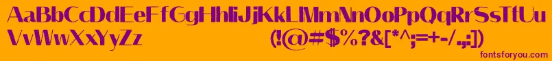 Police LeilaniPersonalUseOnly – polices violettes sur fond orange