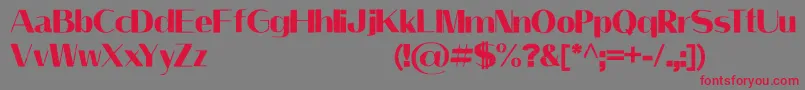 フォントLeilaniPersonalUseOnly – 赤い文字の灰色の背景