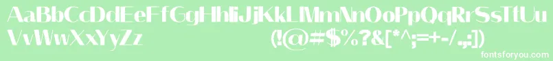 フォントLeilaniPersonalUseOnly – 緑の背景に白い文字