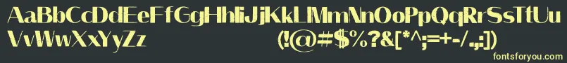 LeilaniPersonalUseOnly Font – Yellow Fonts on Black Background