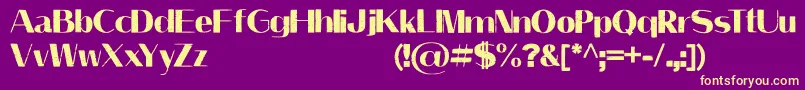 LeilaniPersonalUseOnly Font – Yellow Fonts on Purple Background