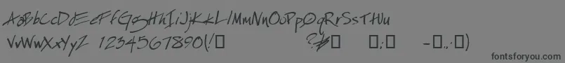 EspecialKayDemo Font – Black Fonts on Gray Background