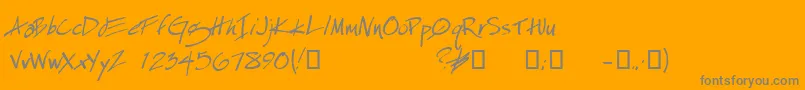 EspecialKayDemo Font – Gray Fonts on Orange Background