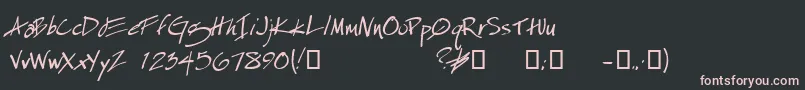 EspecialKayDemo Font – Pink Fonts on Black Background