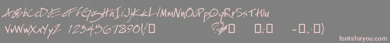 EspecialKayDemo Font – Pink Fonts on Gray Background