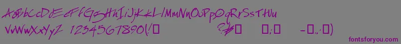 EspecialKayDemo Font – Purple Fonts on Gray Background