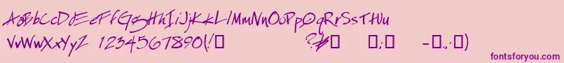 EspecialKayDemo Font – Purple Fonts on Pink Background