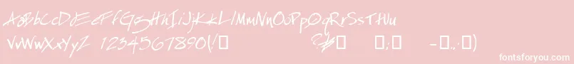 EspecialKayDemo Font – White Fonts on Pink Background