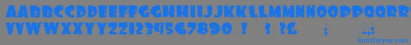 フォントDssonofblack – 灰色の背景に青い文字