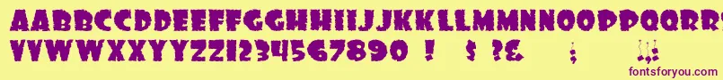 Dssonofblack Font – Purple Fonts on Yellow Background