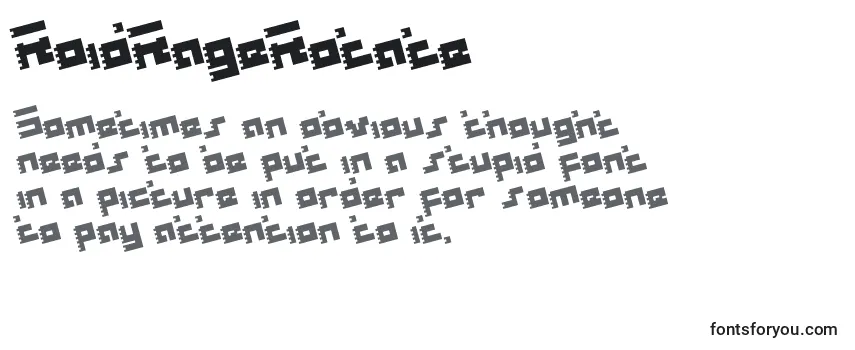 RoidRageRotate Font