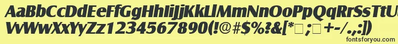 NautoDisplaySsiItalic Font – Black Fonts on Yellow Background