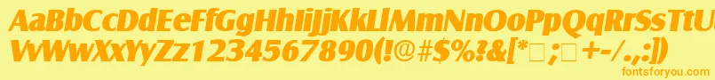 NautoDisplaySsiItalic Font – Orange Fonts on Yellow Background