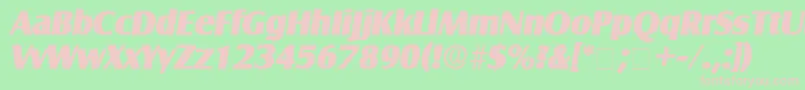 NautoDisplaySsiItalic Font – Pink Fonts on Green Background