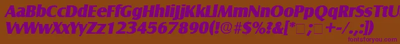 NautoDisplaySsiItalic Font – Purple Fonts on Brown Background