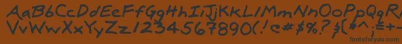 LuxRegular Font – Black Fonts on Brown Background