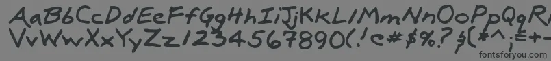 Шрифт LuxRegular – чёрные шрифты на сером фоне