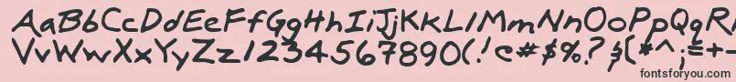 Шрифт LuxRegular – чёрные шрифты на розовом фоне