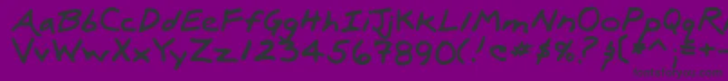 LuxRegular Font – Black Fonts on Purple Background