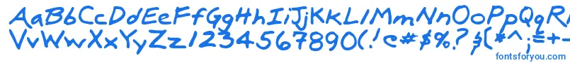 LuxRegular Font – Blue Fonts on White Background