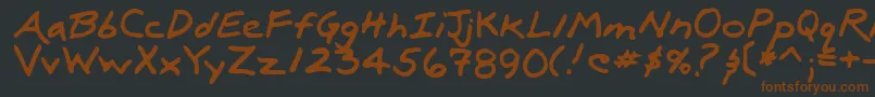 LuxRegular Font – Brown Fonts on Black Background