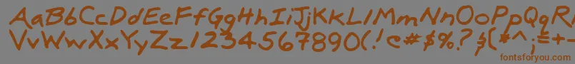 Шрифт LuxRegular – коричневые шрифты на сером фоне