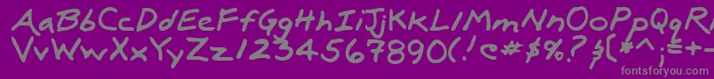 フォントLuxRegular – 紫の背景に灰色の文字