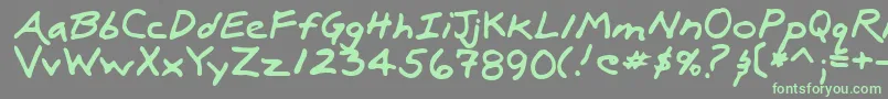 Шрифт LuxRegular – зелёные шрифты на сером фоне
