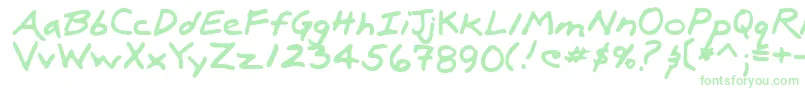 Шрифт LuxRegular – зелёные шрифты на белом фоне