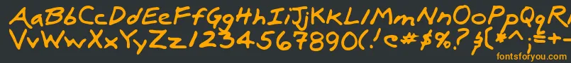 LuxRegular-Schriftart – Orangefarbene Schriften auf schwarzem Hintergrund