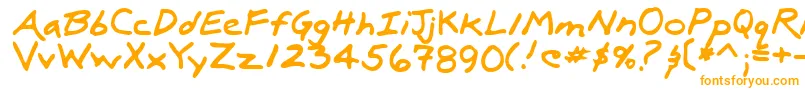 Шрифт LuxRegular – оранжевые шрифты на белом фоне