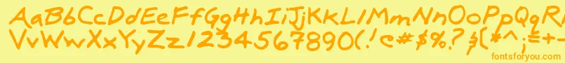 Шрифт LuxRegular – оранжевые шрифты на жёлтом фоне