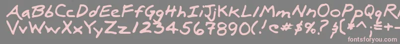 Шрифт LuxRegular – розовые шрифты на сером фоне