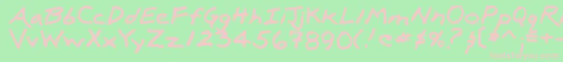 Шрифт LuxRegular – розовые шрифты на зелёном фоне