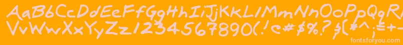 Шрифт LuxRegular – розовые шрифты на оранжевом фоне