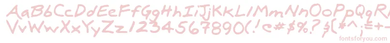 Шрифт LuxRegular – розовые шрифты на белом фоне