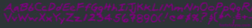 LuxRegular-fontti – violetit fontit mustalla taustalla