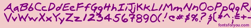 LuxRegular Font – Purple Fonts on Pink Background