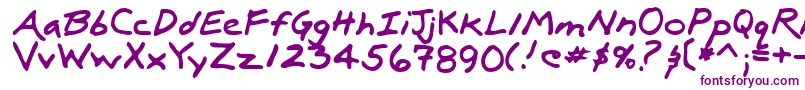 LuxRegular-fontti – violetit fontit valkoisella taustalla