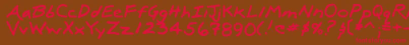 Шрифт LuxRegular – красные шрифты на коричневом фоне