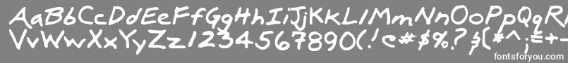 LuxRegular-Schriftart – Weiße Schriften auf grauem Hintergrund