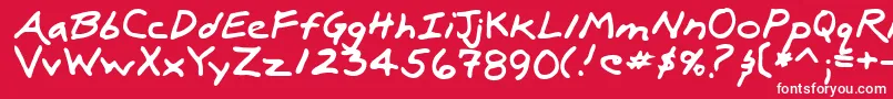 Шрифт LuxRegular – белые шрифты на красном фоне