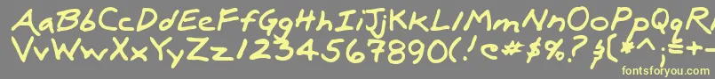LuxRegular-Schriftart – Gelbe Schriften auf grauem Hintergrund